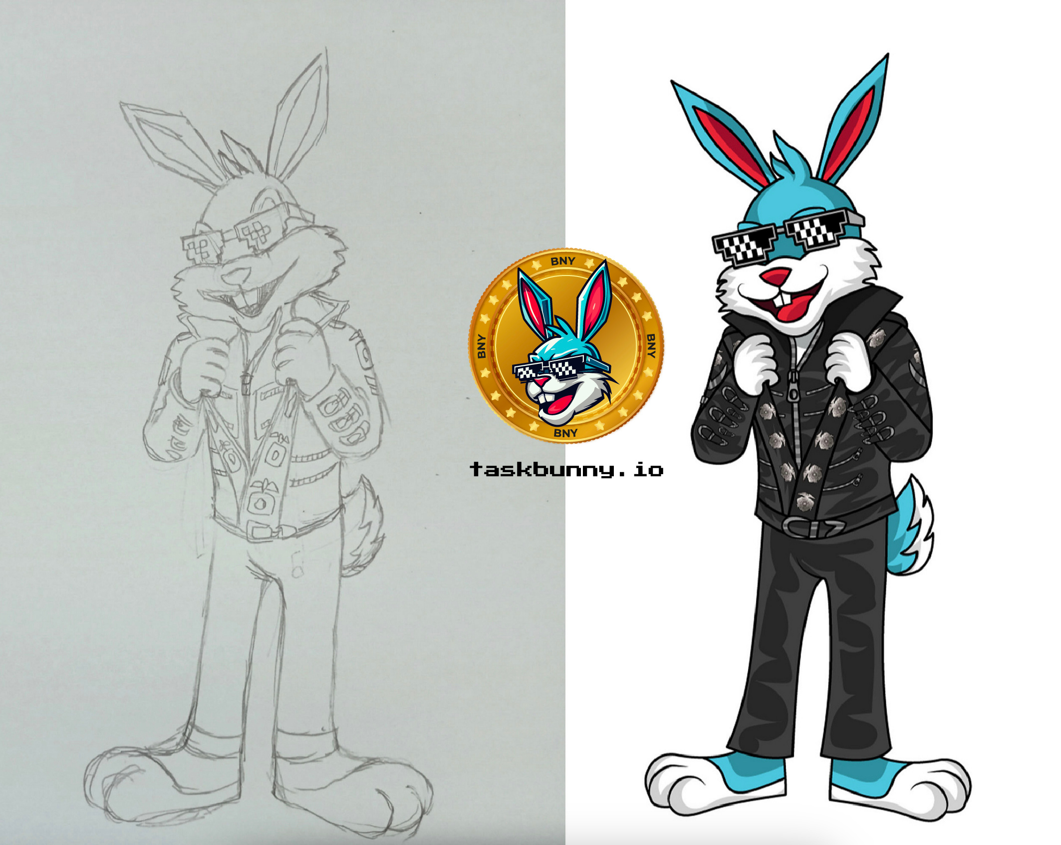 Bug Bunny Portraits & Caricatures branding caricature cartoon cartoon style coin design graphic design illustration motion graphics vector web