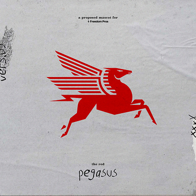 Pegasus Logo bold brutalist grunge logo modern pegasus rough