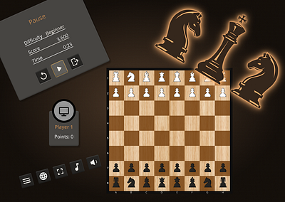 Сhess game design chess design graphic design logo ui