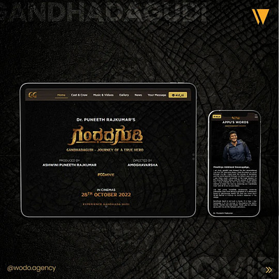 We designed, developed, and produced content for GANDHADAGUDI. branding graphic design product design