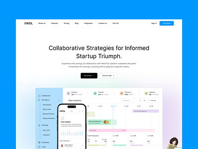 Aikol - SaaS Website Template admin builtwithtemplate business crm platform dashboard graphics design madeinwebflow madewithwebflow marketing minimal saas saas hero saas landing saas landing page saas startup saas website software startup technology webflow
