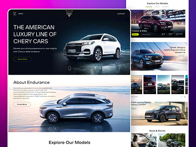 Automobile Website Design automobile automobile website car car website car website design ui ui ux design ux website website design