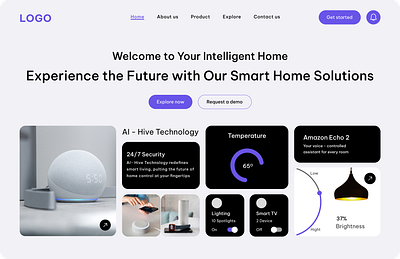 AI smart home page ui