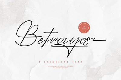 Betrayos | Signature Font modern calligraphy signature