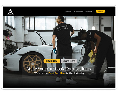 Landing page redesign of Alphashine.io landing page redesign ui ux web design