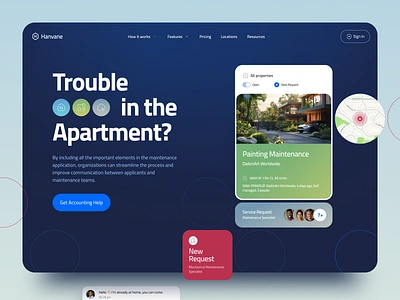 Property Management Website Design b2b clean design crm erp home page housing landing page platform design product design property property maintenance property management real estate rental rental service ui design ui ux web design web ui website design