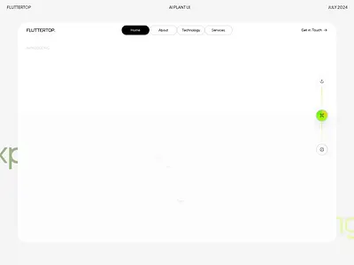 Plants Website Animated UI Design after effects ai ai website animated landing animation best landing page figma fluttertop interface design landing page motion graphics motion website plant website web web animation web design webdesign website website animation website design