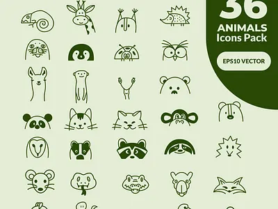 Animals Icon Pack 3d animation graphic design logo motion graphics ui