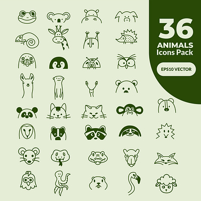 Animals Icon Pack 3d animation graphic design logo motion graphics ui