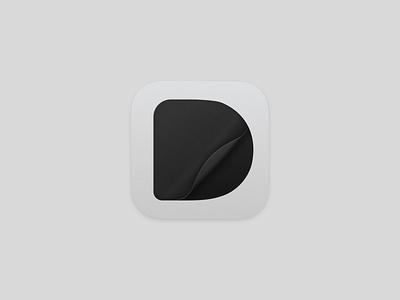 TFD app icon app black curl d graphic design icon logo paper typography ui white