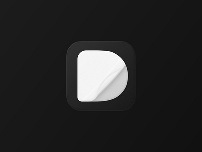 TFD app icon app black branding curl graphic design icon illustration logo paper ui white