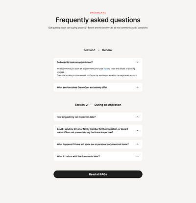 Frequently Asked Questions (FAQ's) section. aestheticdesign cleandesign cleanlayout design faq faq s faq section frequently asked questions ui uidesign uiux uiuxdesigner usercentricdeisgn userfriendly userinterface ux