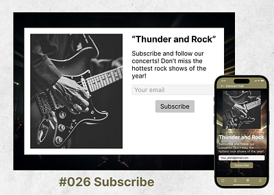 UI challenge #026 Subscribe challenge design desing uxui ui ux