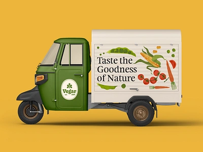 Vegetable Farm Branded Truck advertising brand identity branding delivery design design studio digital art digital illustration food food branding graphic design identity design illustration illustrator livery design logo marketing marketing design truck vegetables