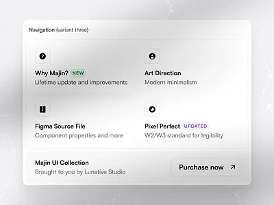 Navigation - variant three app design figma illustration menu minimal navbar navigation product design shadow ui ui design ui interface uiux ux visual web web design website white
