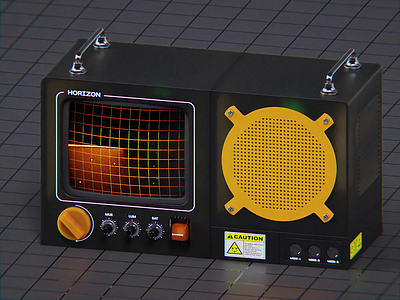 📻 Retro Radar Dark Mode 3d 3ddesign 3dmodeling 3drender animation blender design digital gadget motion motion graphics retro technology vintage visualization