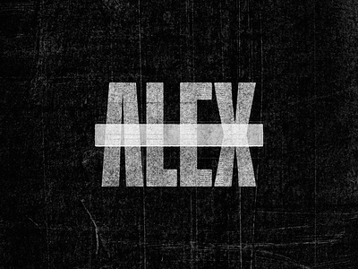 Alex • Personal Brand Logo Concept alex brand identity branding concept distressed graphic design huntly logo photocopy screen printing