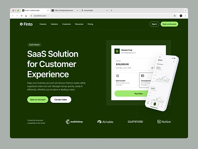 Finto - Financial Web Design barly design finance financial fintech landing page saas ui ui8 uidesign uikit ux uxdesign web web design website