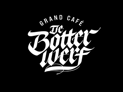 De Botterwerf calligraphy font lettering logo logotype typography vector