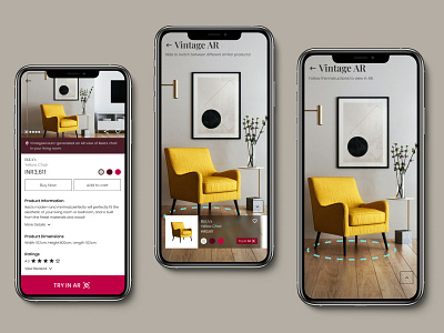 Virtually Try Furniture App Product adobe xd ai app ai virtuall app creative app design figma kit figma mobile apps figma ui figma uiux furniture app furniture ui graphic design illustration ui ui apps ui kit uiux uiux kit virtual product app virtually try