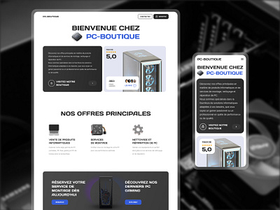 Hardware | Electronics | PC Online Shop design e commerce gaming pc hardware landing page laptop marketplace online pc shop technology ui ux website