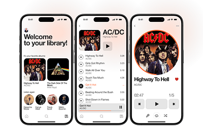 Swiss style music streaming app concept app concept design mobile music player streaming swiss swiss style ui ux