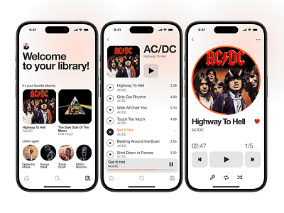 Swiss style music streaming app concept app concept design mobile music player streaming swiss swiss style ui ux