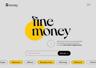 Fine Money - Concept Hompage branding graphic design logo ui