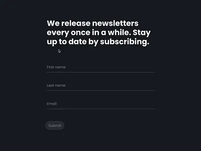 Newsletter form clean figma form hover interactive interface lable minimal newsletter newsletter form prototype simple ui user interface webdesign