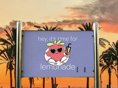 Summer poster for a cafe branding character design design graphic design illustration lemonade poster retro summer