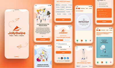 Jolly Swipe App Design app design mobile ui