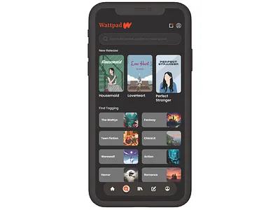 Re-Design Wattpad app design mobile app search page ui wattpad