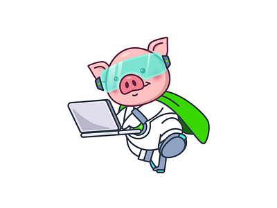 Mascot Design, Illustrations for Loan Platform Pig Bot | Lepshey branding design finance fintech graphic graphic design identity illustration mascot pig product product design startup talisman ui vector illustration