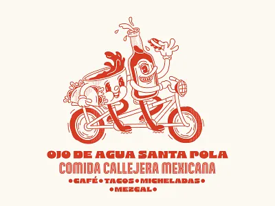 T-shirt design for Ojo de Agua branding character design flat design illustration illustration art illustrator retro retrodesign