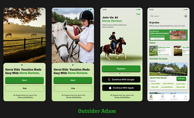 Horse horizon app design app graphic design horse ui uiux