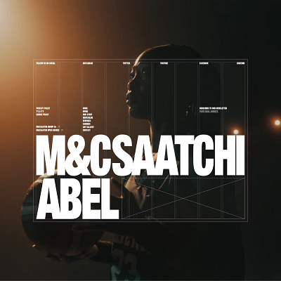 M&C Saatchi Abel font grid layout logo malvah type ui ux web