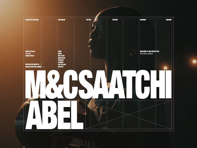 M&C Saatchi Abel font grid layout logo malvah type ui ux web