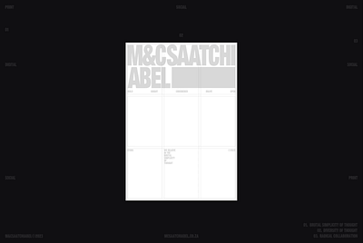 M&C Saatchi Abel animation branding font layout logo malvah motion graphics type ui ux web