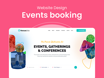 Website Design for Event Booking booking booking event conferences booking creative design creative design portfolio creativity design event booking minimal design mockup ui ui design ux web ui website design