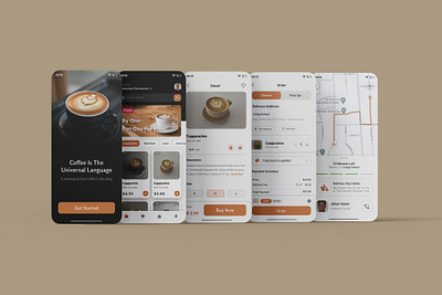 Coffee Shop App Mobile UI UX coffe app ui ui design