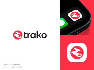 Trako fitness tracking app logo design icon app brand branding creative fitness game health icon identity ios logo logo designer mark minimal modern logo speed sports track tracking unique