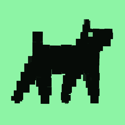 one from series of 8-bit illustration 8 bit animals animation character design dog illustration pixels