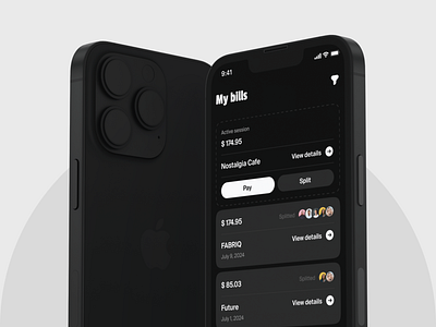 SplitBill — QR pay and bill splitting app app cafe design food foodtech graphic design identity illustration logo mobile mobile app mobile application mobile design restaurant ui ui design user experience user interface ux uxui