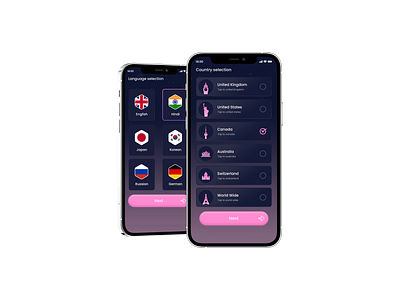 Country Selection Mobile App Ui ui