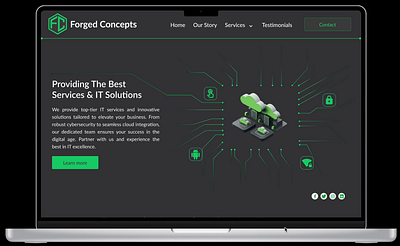 Landing page for the IT company app design figma graphic design landingpage ui ux website