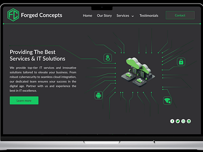 Landing page for the IT company app design figma graphic design landingpage ui ux website