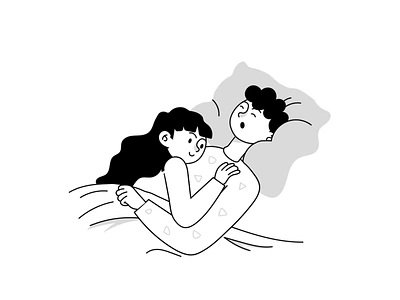 Animated Spooning Illustrations animation bathing cartoon character couple cuddle dating doodle hand drawn happy hug illustration kiss love motion graphics people romance sleep spooning vector