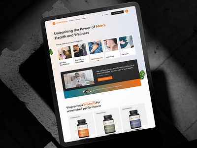 Viapromeds - Landing page (V1) fat loss landing page hair loss landing page health landing page home page home page design landing page medical landing page ui ui design ux viapromeds visuals web page