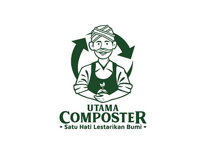 UTAMA COMPOSTER - LOGO ANIMATION 2d logo animation animation design earth earth design earth logo elegant logo animation illustration logo logo animation motion graphics save earth simple logo animation ui