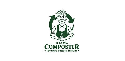 UTAMA COMPOSTER - LOGO ANIMATION 2d logo animation animation design earth earth design earth logo elegant logo animation illustration logo logo animation motion graphics save earth simple logo animation ui